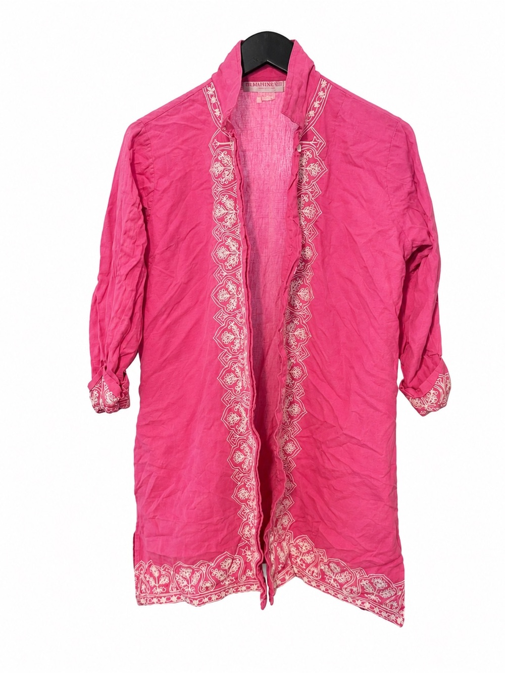 Graham Kandiah New York Embroidered Cotton Boho Kurta Tunic M